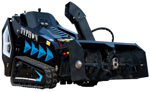 1100mm Hydraulic Snow Blower Attachment for TYPHON STOMP X1300 & STOMP 509 Mini Skid Steers