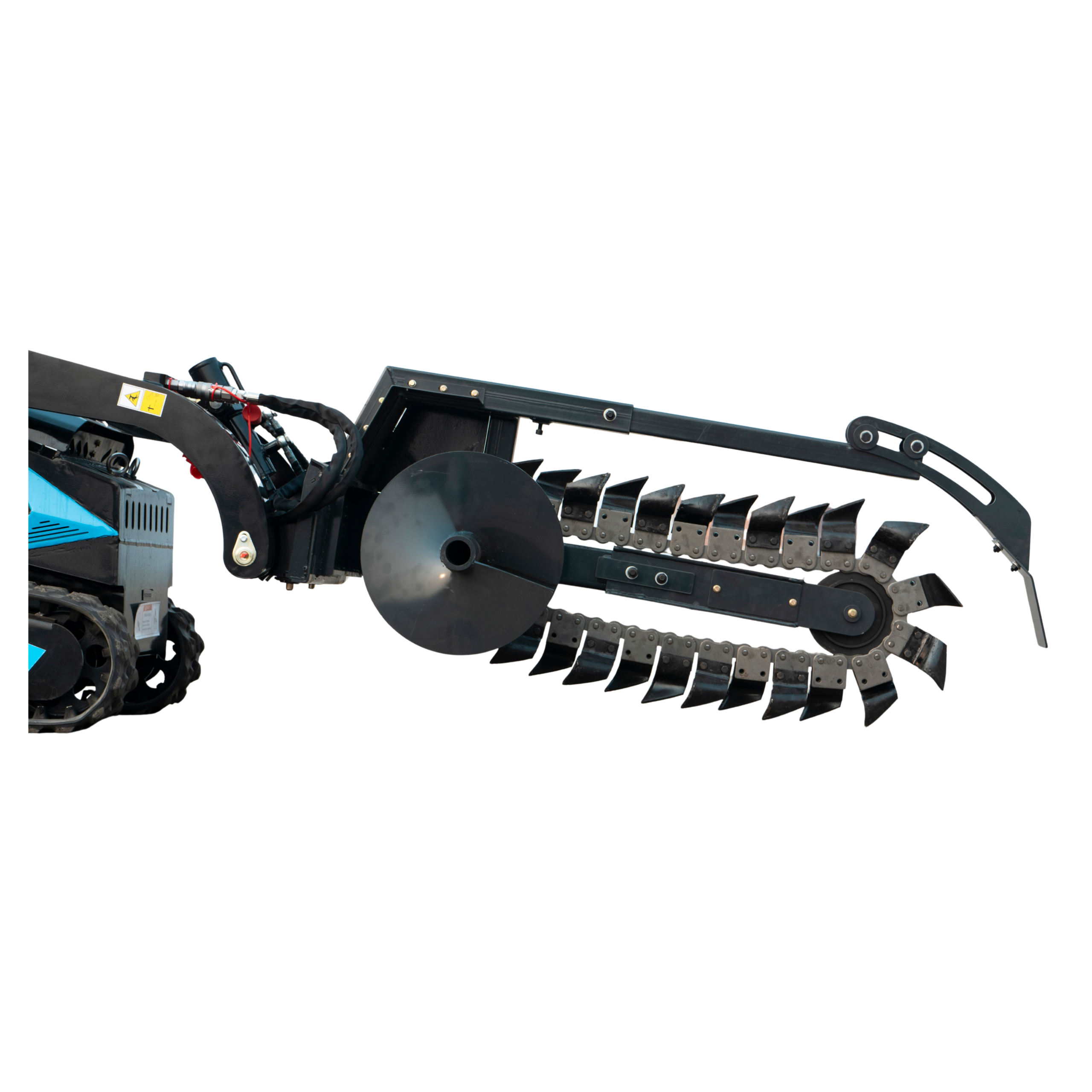 800mm Hydraulic Chain Trencher Attachment for TYPHON STOMP X1300 & STOMP 509 Mini Skid Steers