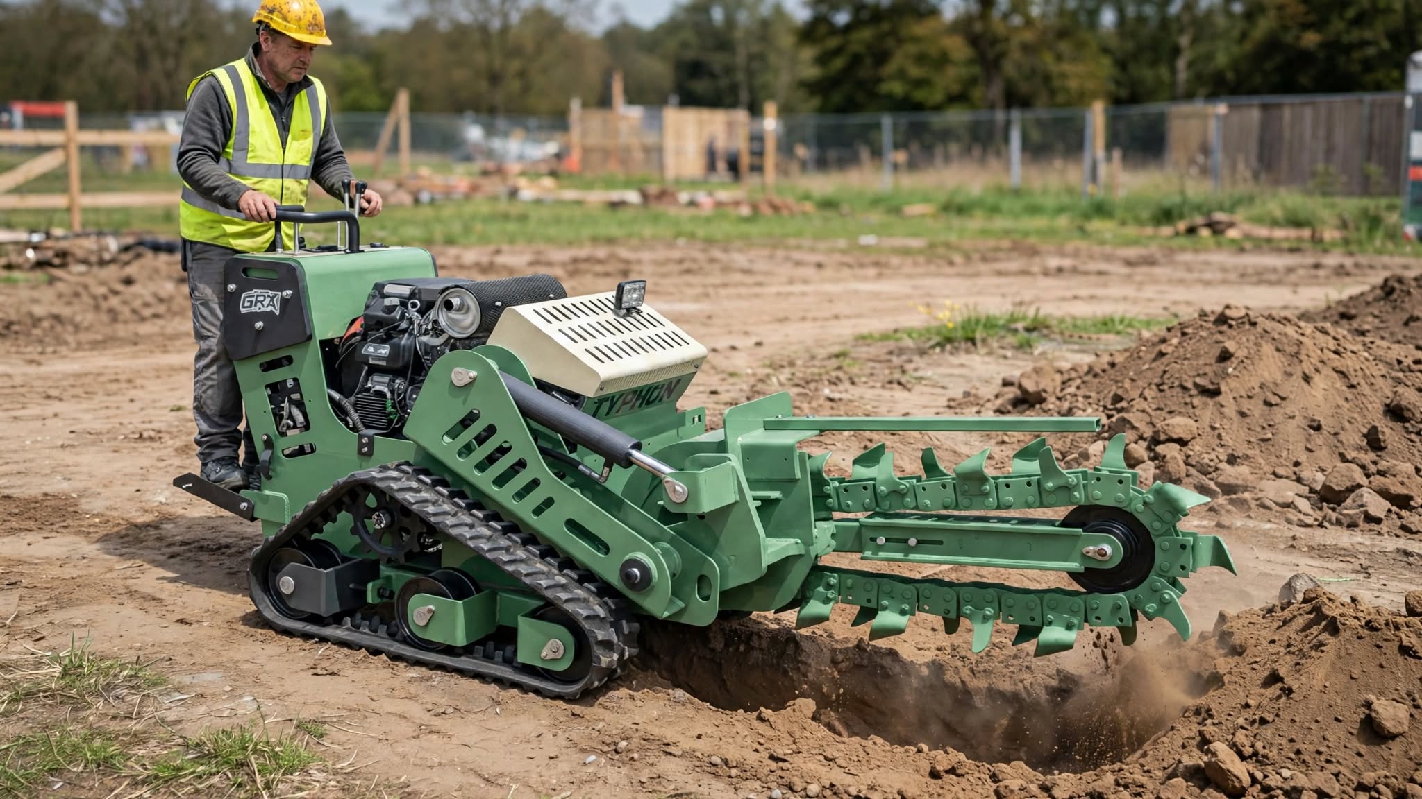 mini skid steer trencher attachment