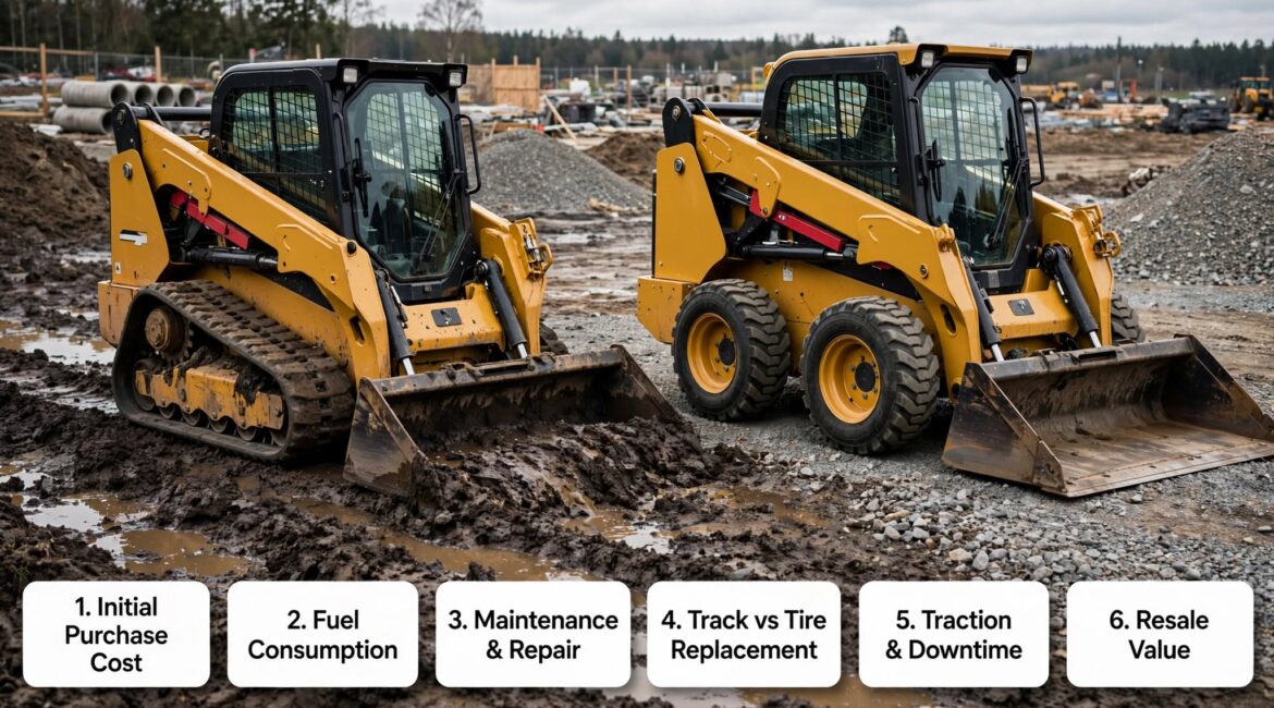 skid steer tracks vs tires
