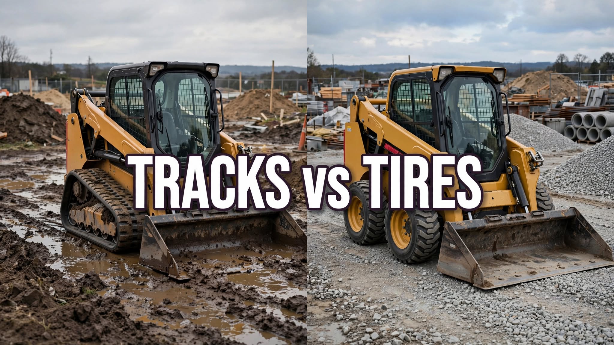Comparing skid steer tracks vs tires
