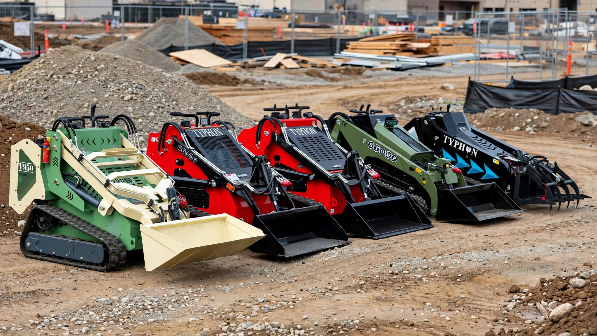 Comparing popular mini skid steer models on a job site